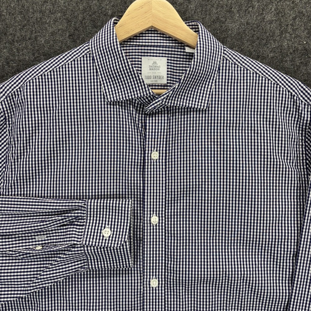 Todd Snyder Thomas Mason Button Up Shirt Mens 16 21x31 Plaid Work Cotton